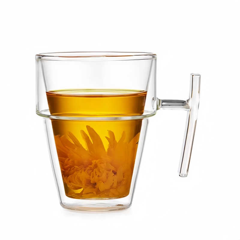 insulated water tumbler crystal double wall glass coffee cup mugs