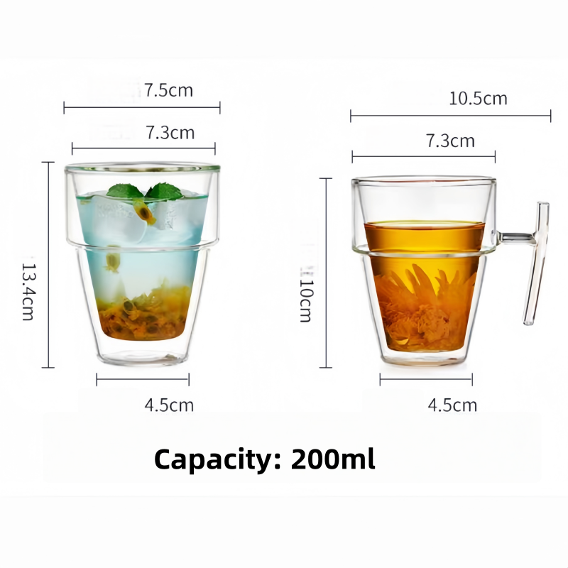 insulated glass coffee cup