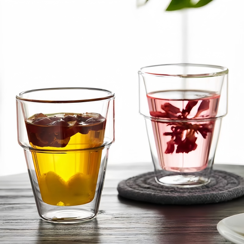 insulated glass coffee cup