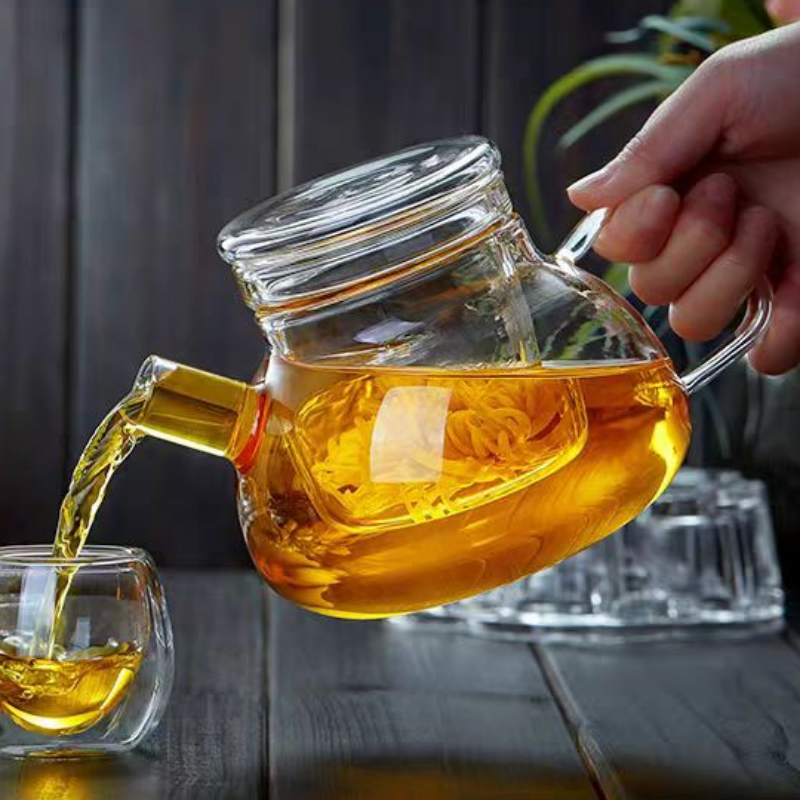borosilicate glass teapot set kettle