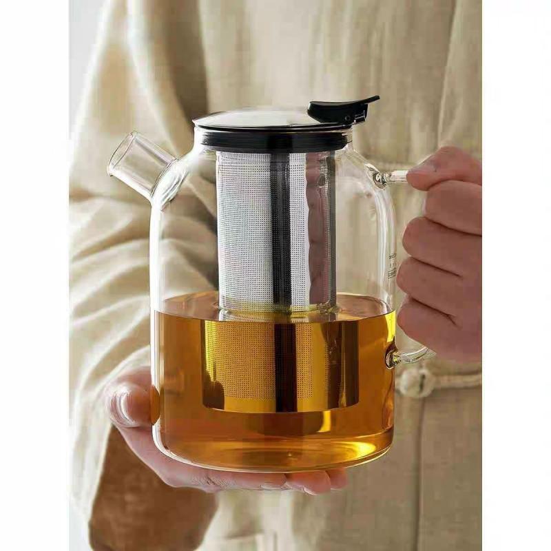 best clear glass teabloom teapot kettle on stove