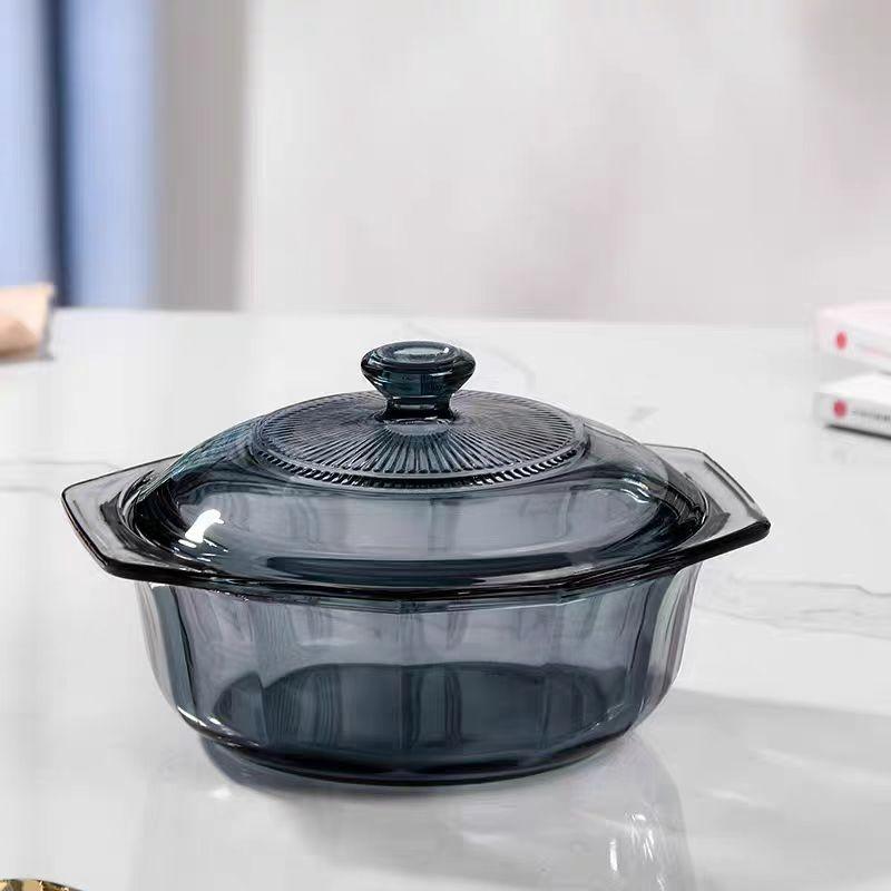 punch clear glass storage bowls with lids