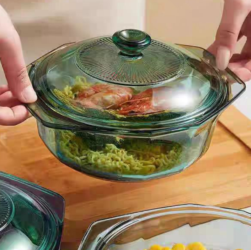 punch clear glass storage bowls with lids