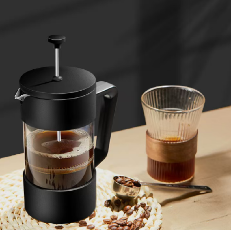 amber glass coffee plunger french press carafe