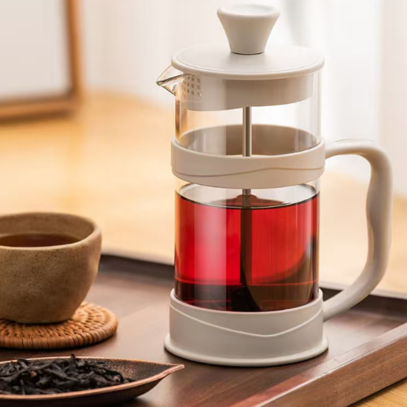 colored double wall yield glass french press coffee maker
