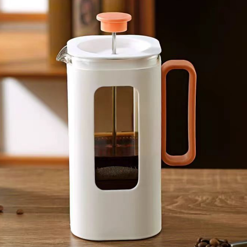 best square large double walled glass french press pot coffee plunger