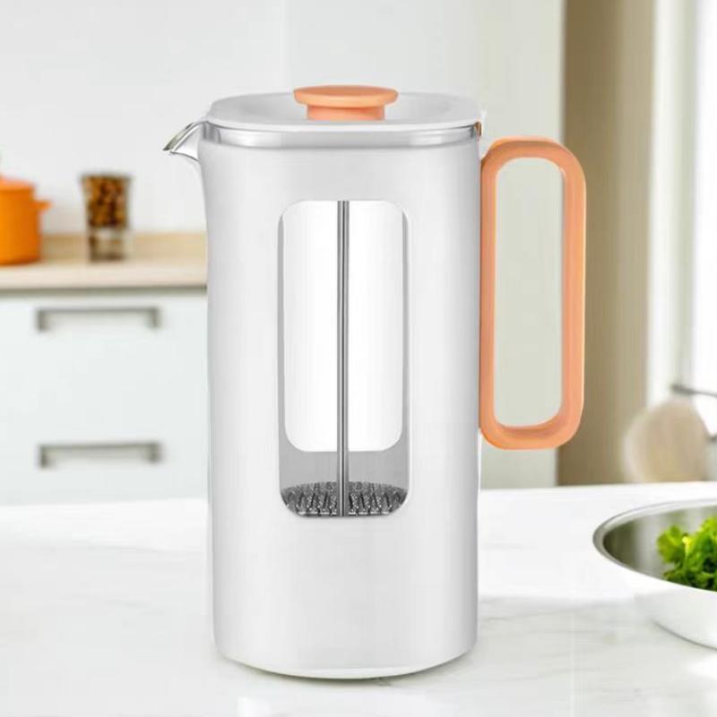 best square large double walled glass french press pot coffee plunger