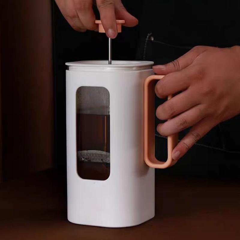square tea press pot