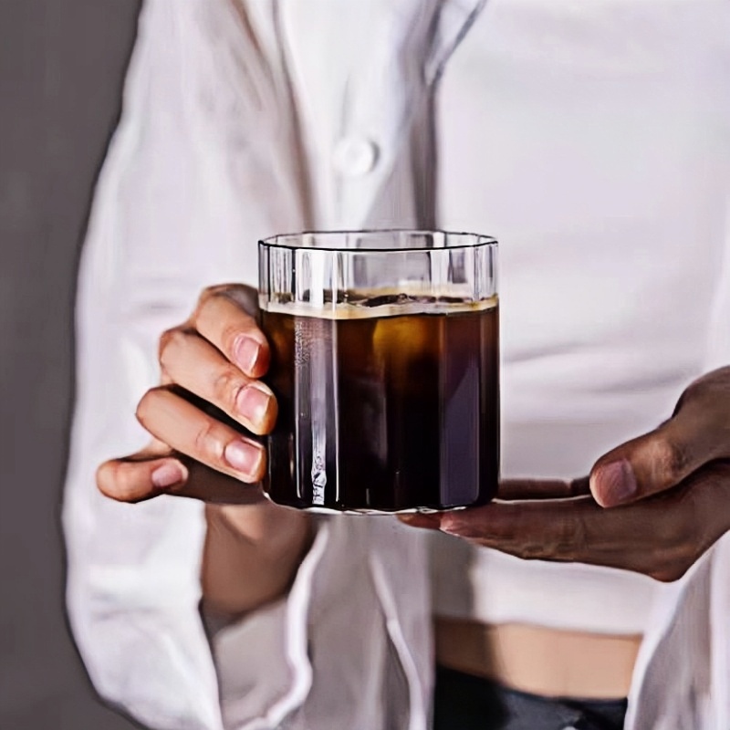 Aesthetic Colored Amber Tumbler Drinking Glasses Joco Glass Coffee Cups