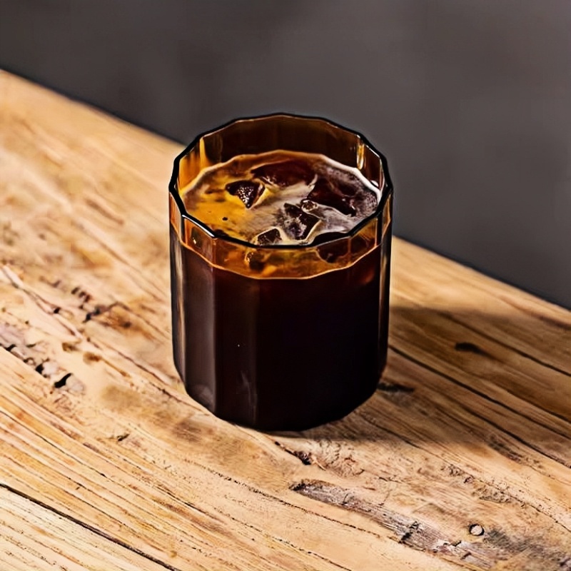 Aesthetic Colored Amber Tumbler Drinking Glasses Joco Glass Coffee Cups