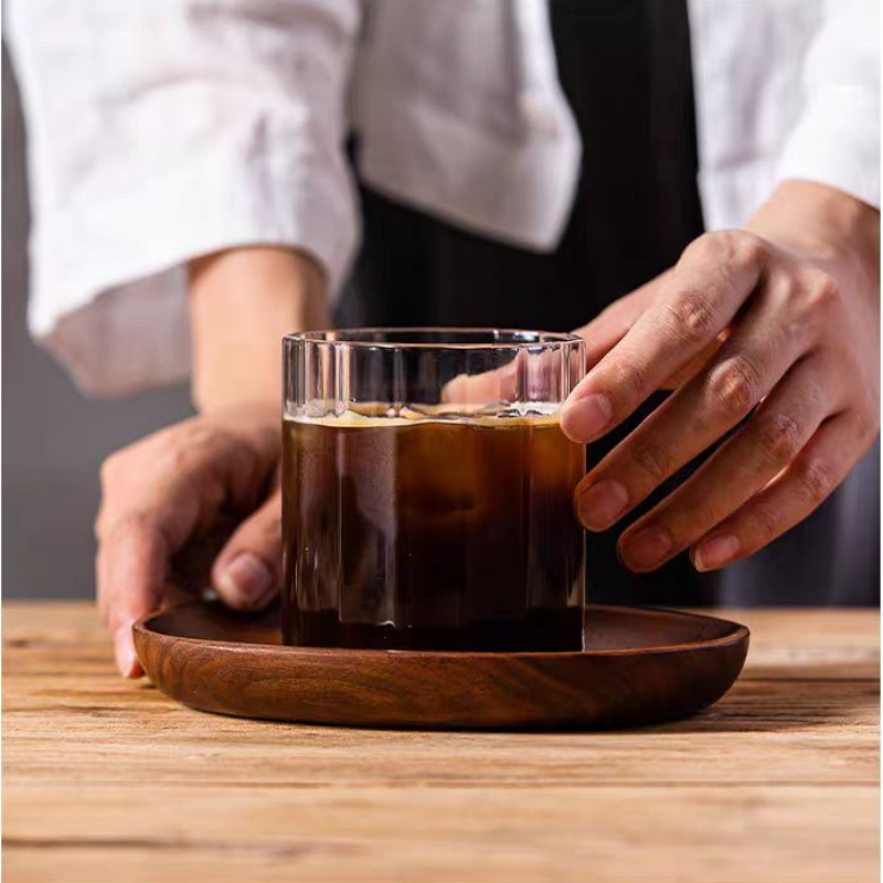 Aesthetic Colored Amber Tumbler Drinking Glasses Joco Glass Coffee Cups