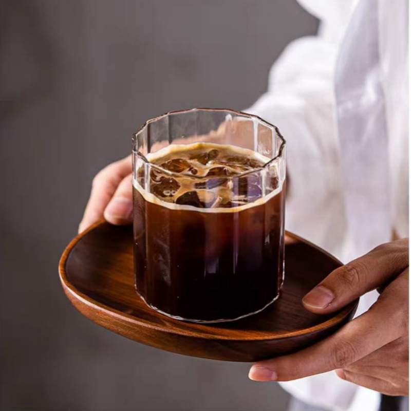 Aesthetic Colored Amber Tumbler Drinking Glasses Joco Glass Coffee Cups