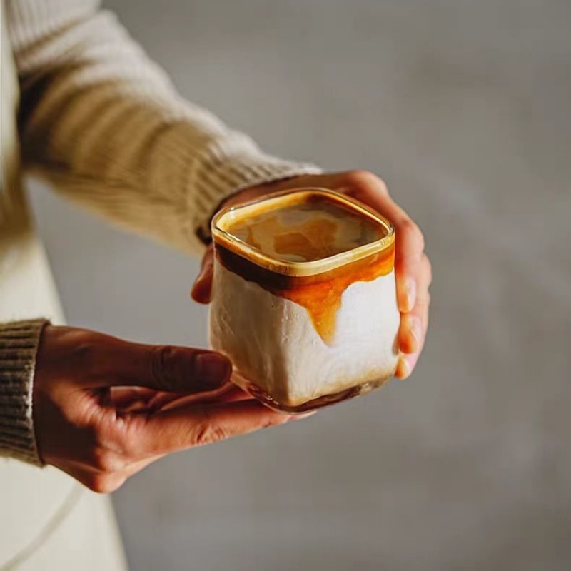 Espresso shot blown glass coffee cups