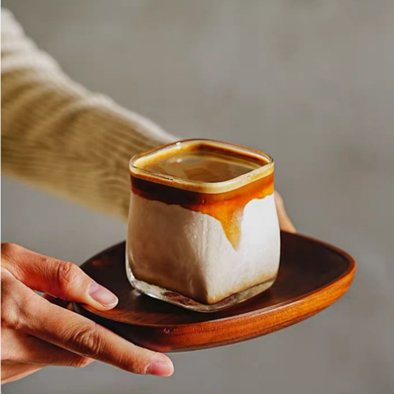 Espresso shot blown glass coffee cups