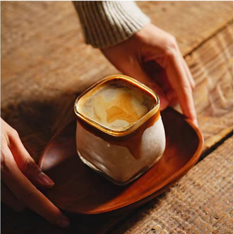 Espresso shot blown glass coffee cups