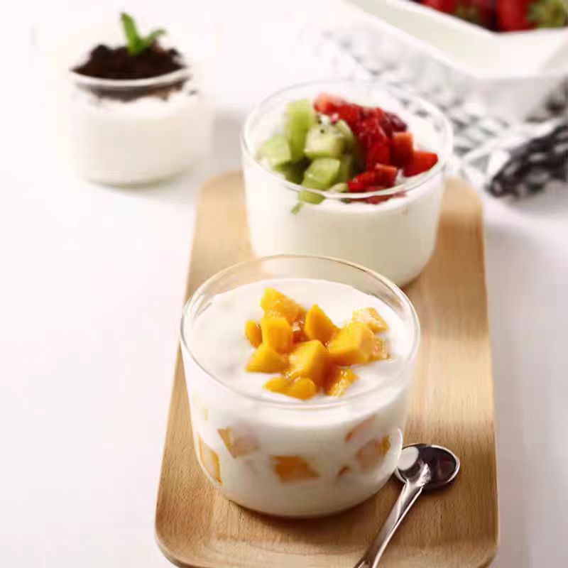 Custom borosilicate clear smoothie cup glass mugs