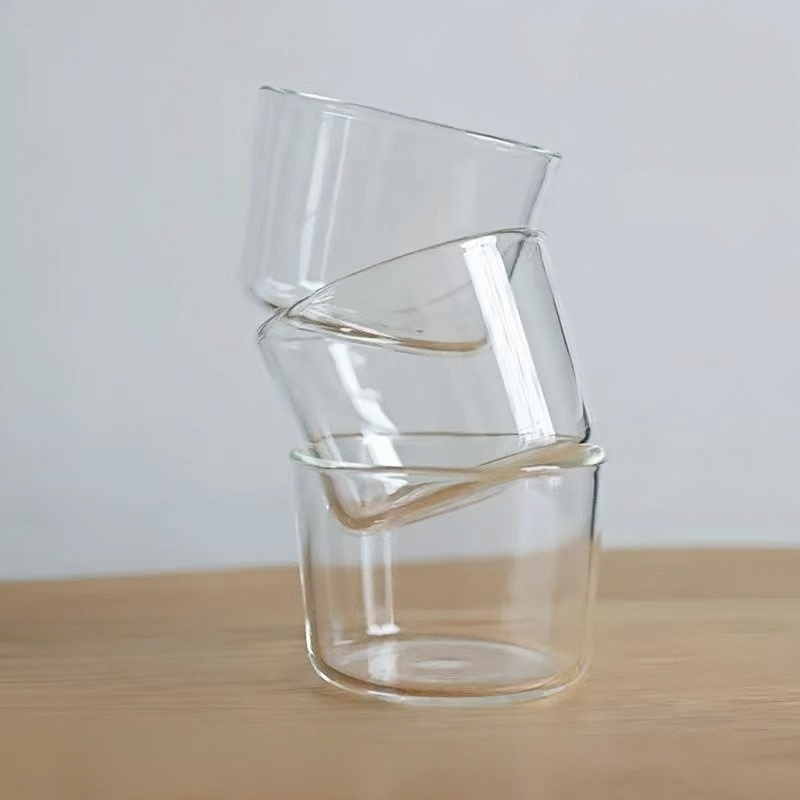 Custom borosilicate clear smoothie cup glass mugs