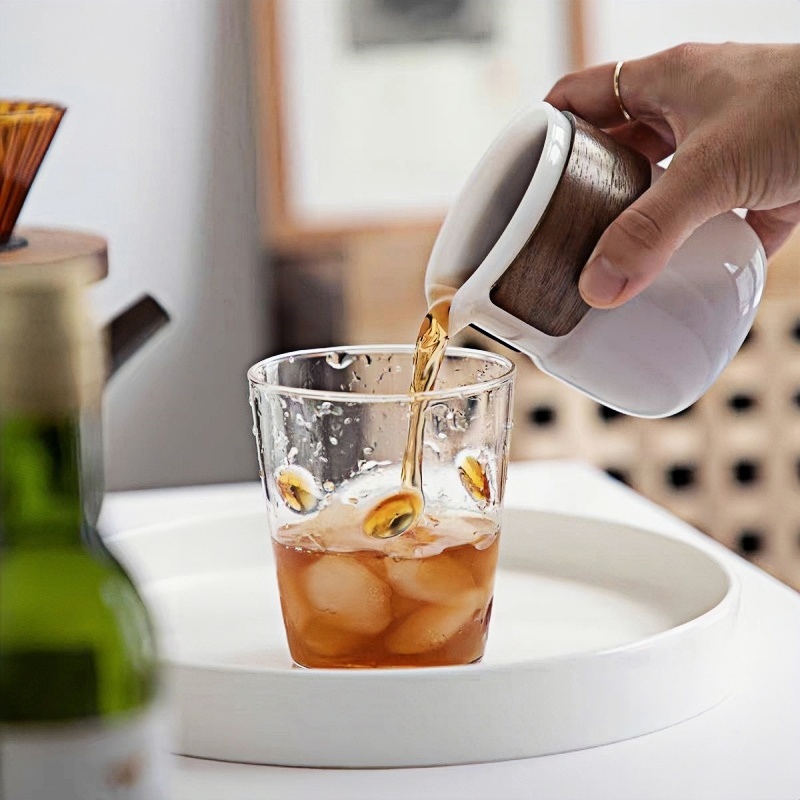 Vintage samll coloured bubble tea glass cups drinking glass coffee mugs