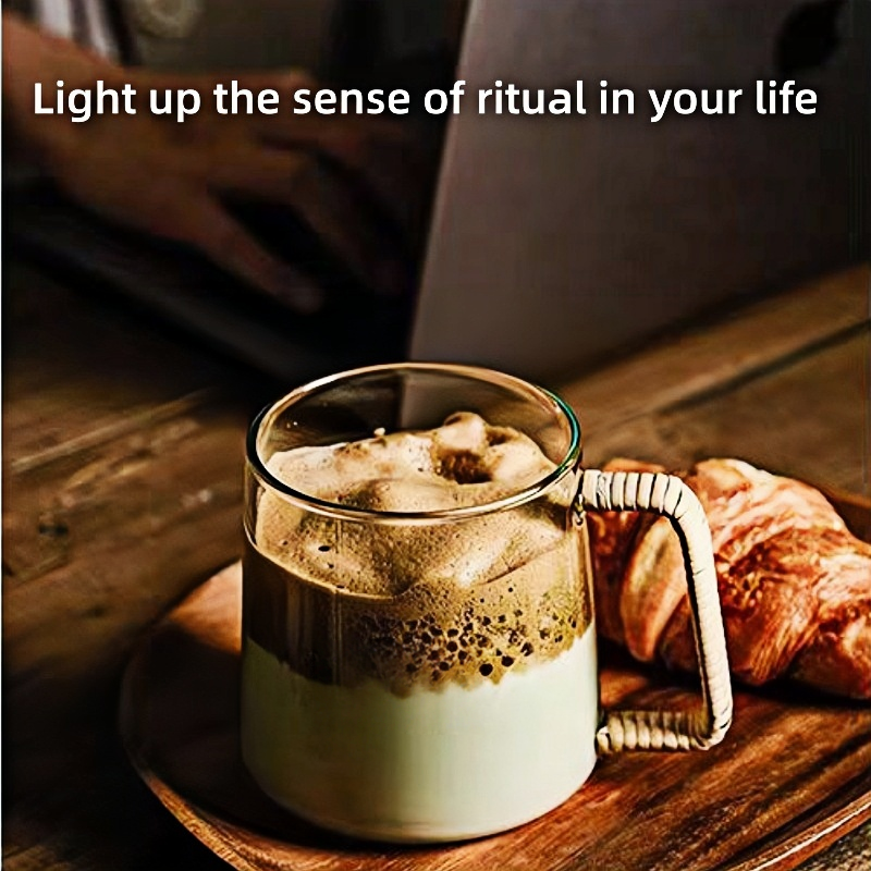 Insulated transparent glass coffee cup glass coffee mugs with handles