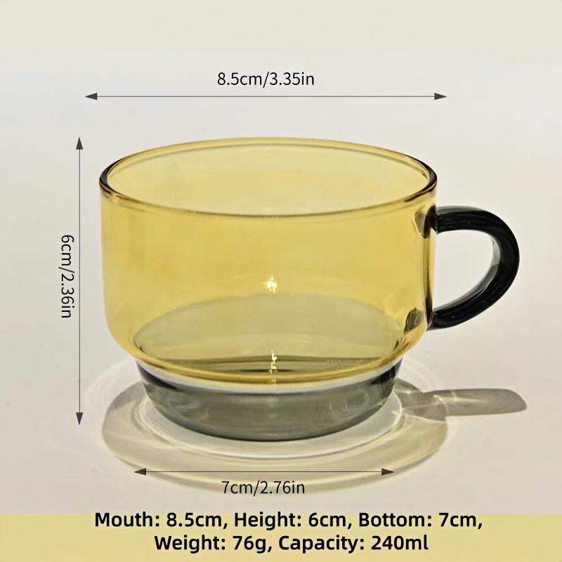 Small tuikish borosil colored tea cups glass tea mugs with handle