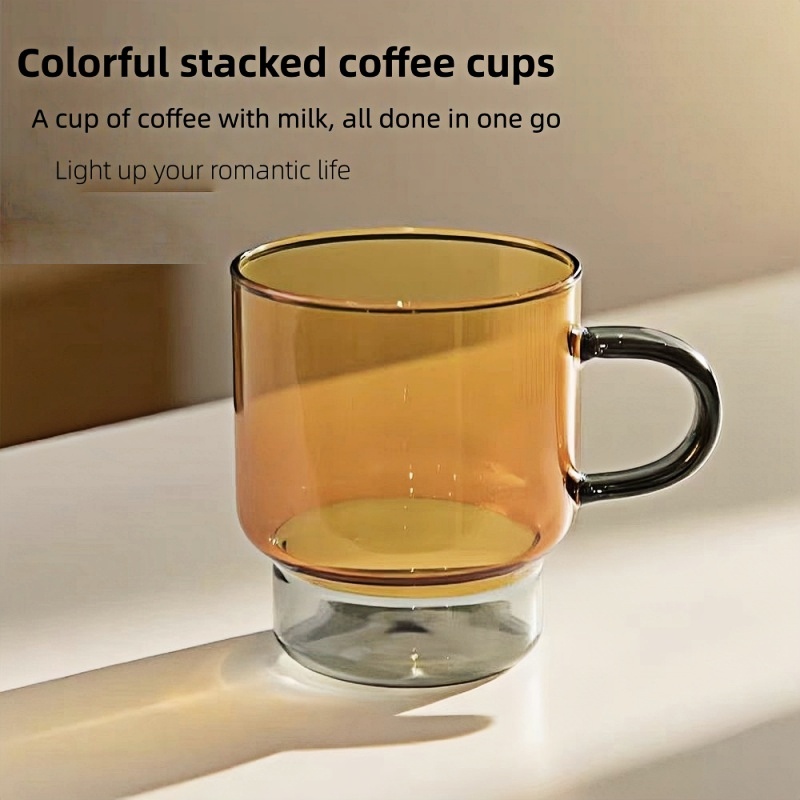 Borosil persian glass tea cups colored glass tea mugs with handle