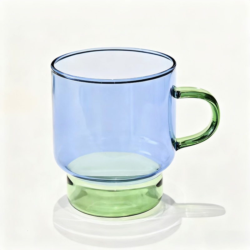 أكواب شاي من زجاج بوروسيل الفارسي، أكواب شاي زجاجية ملونة بمقبض