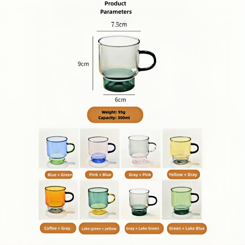 colored glass mugs