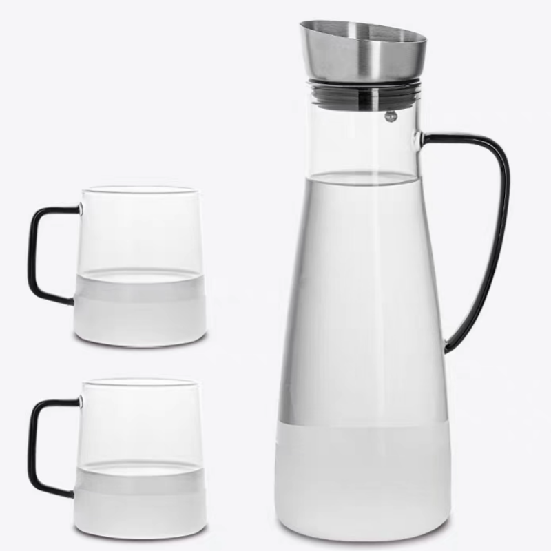 bedside water carafe with glass