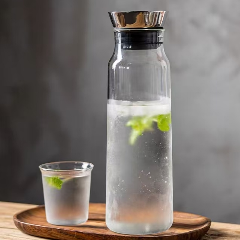 Large fruit infusion water pitcher glass iced tea pitcher