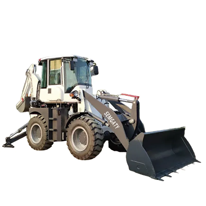 small front end loader with backhoe