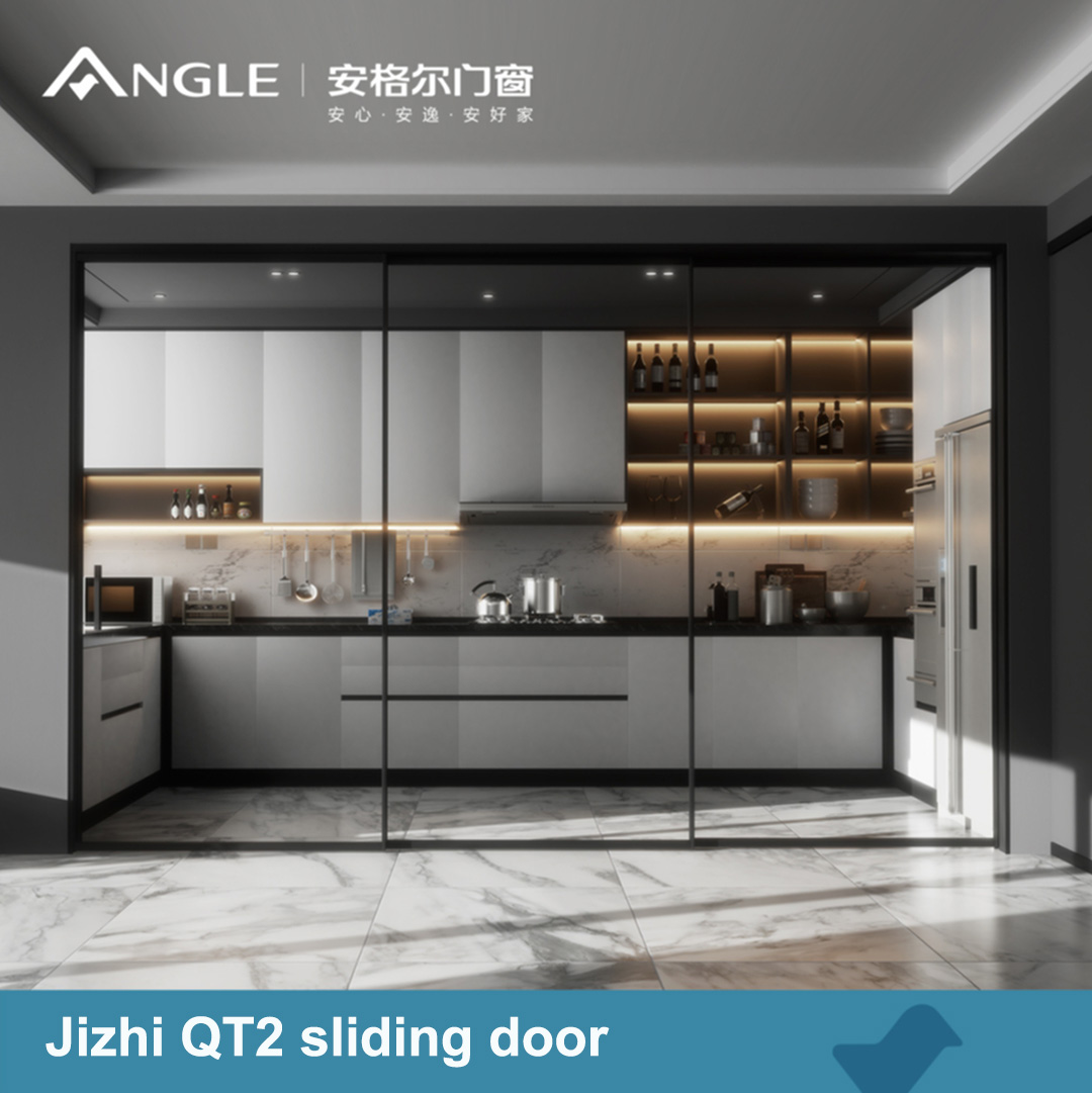 ประตูตู้เสื้อผ้าบานเลื่อนสีดำสำหรับห้องนอน