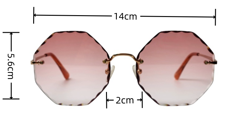 rimless sunglasses