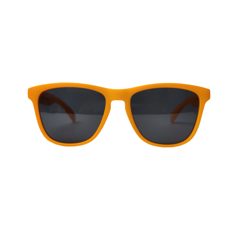 Store oransje flip-up solbriller