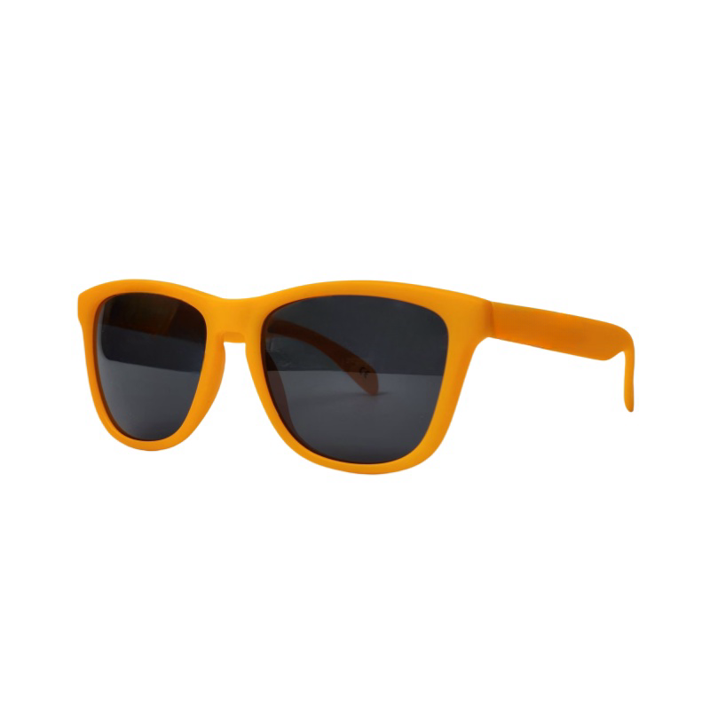 Store oransje flip-up solbriller