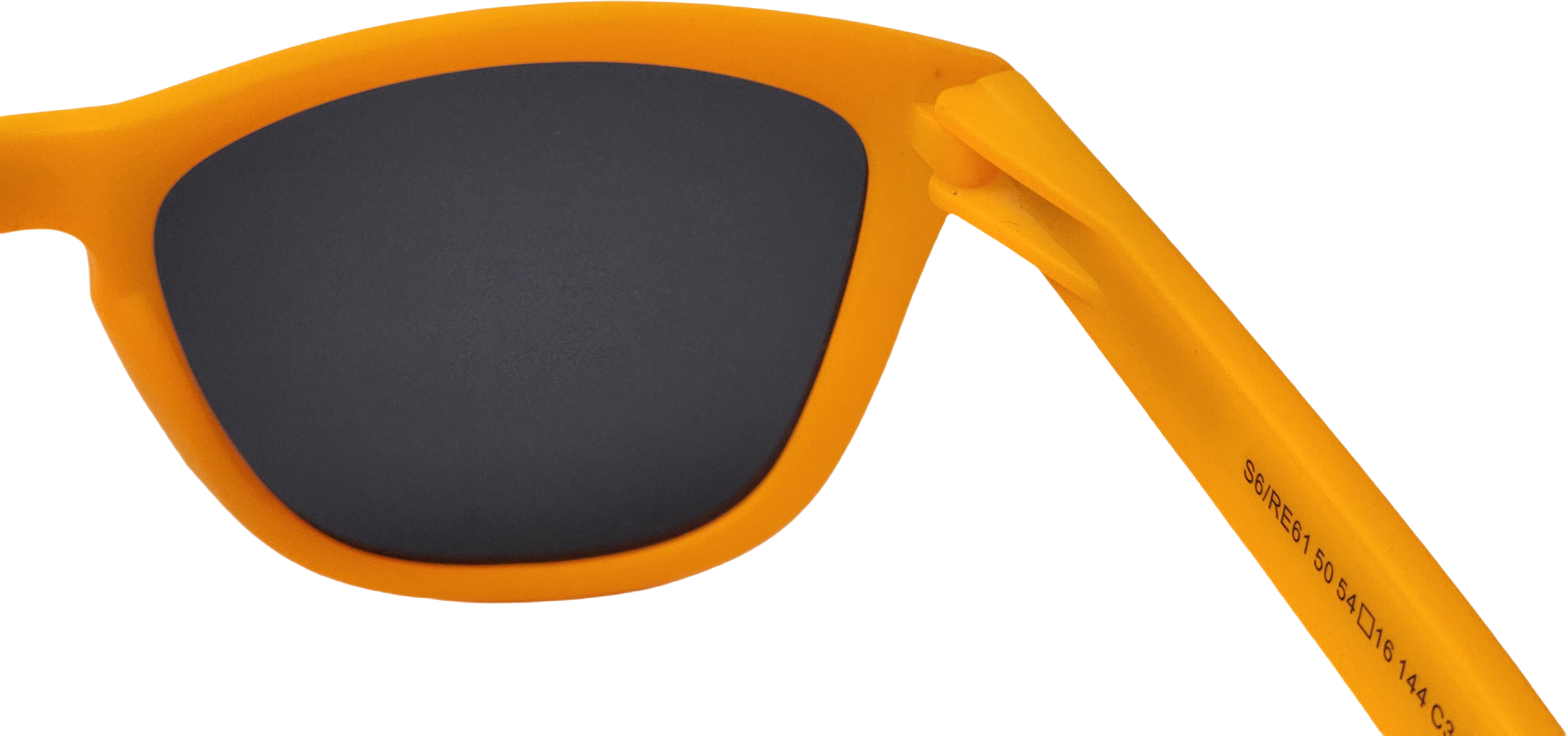 Store oransje flip-up solbriller
