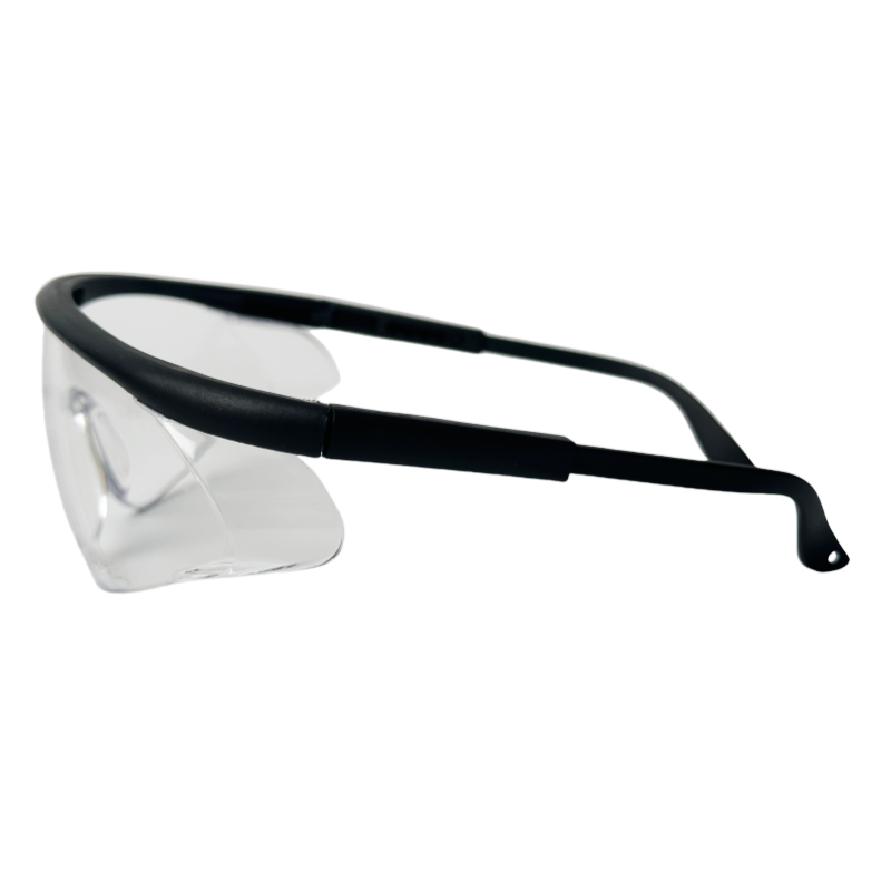 Gafas transparentes de aviador con protección lateral