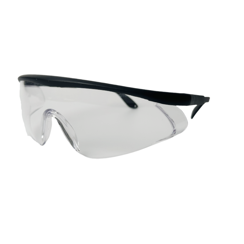 Gafas transparentes de aviador con protección lateral