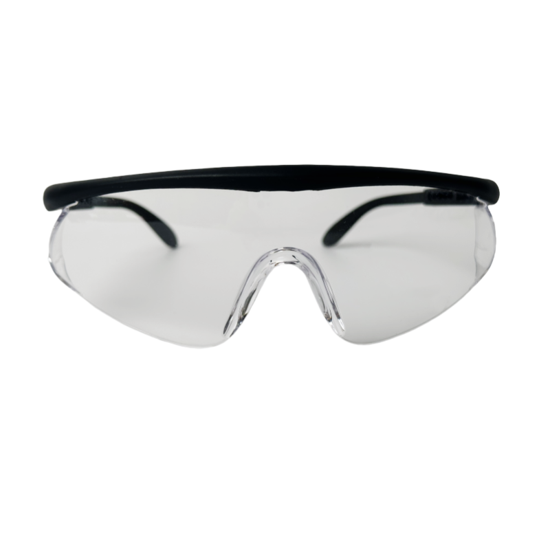 Gafas transparentes de aviador con protección lateral