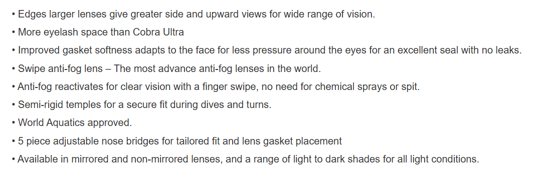 swimming glasses
