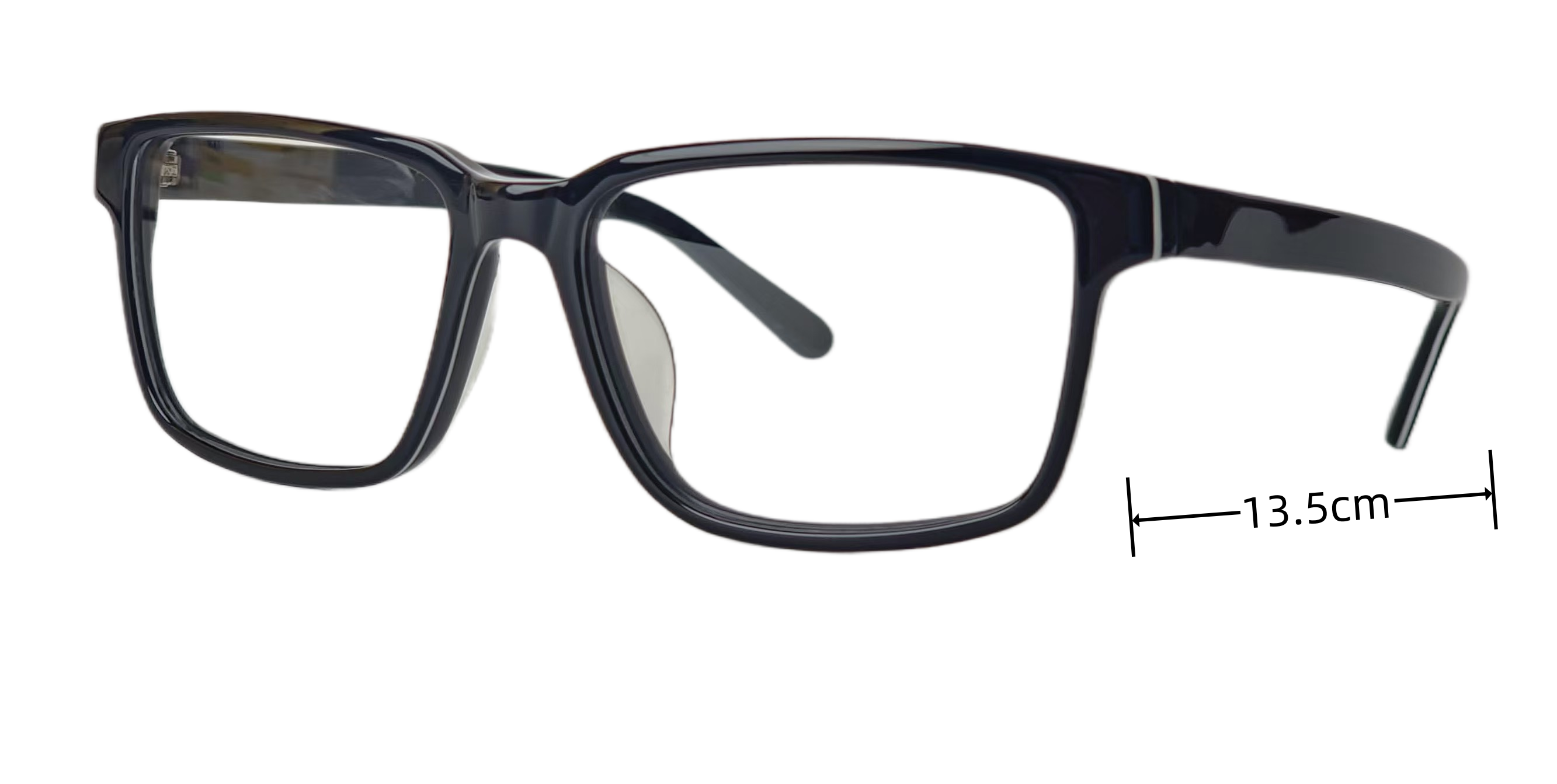 black frame glasses