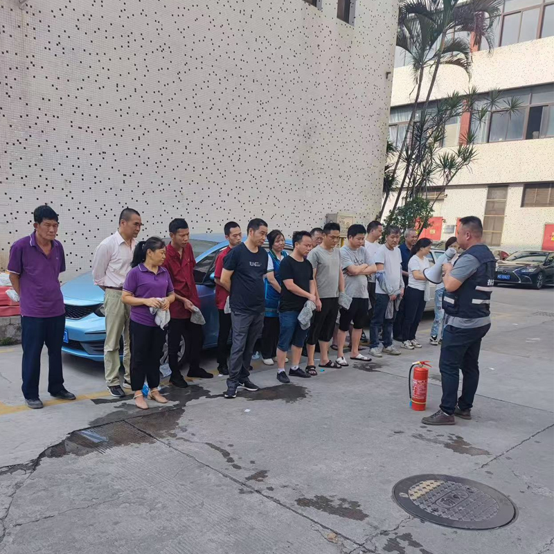 The company organizes fire drills