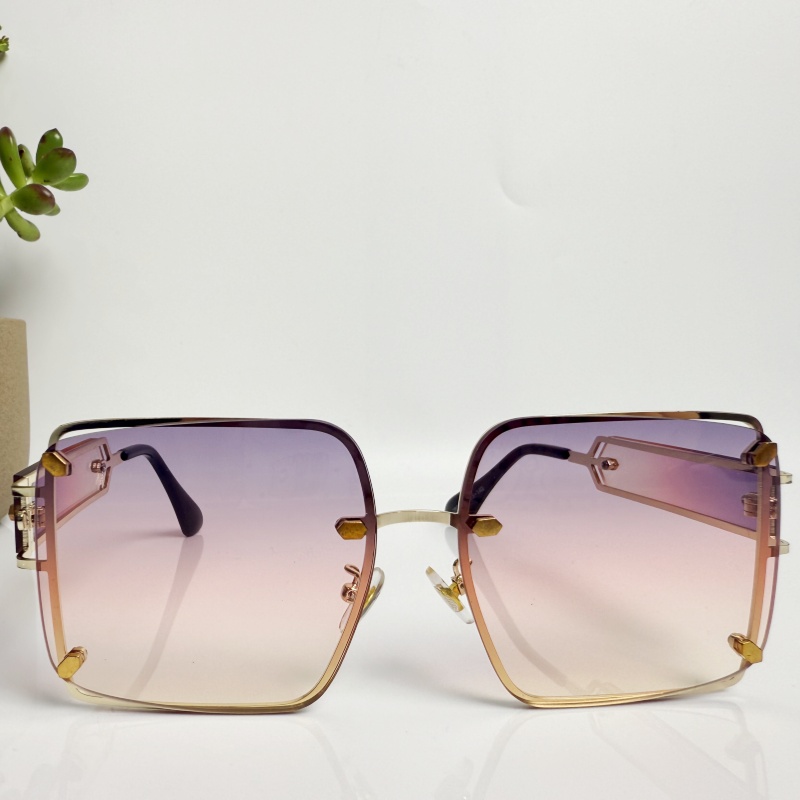 Gradient Lens UV Protection Metal Sunglasses - Stylish and Functional