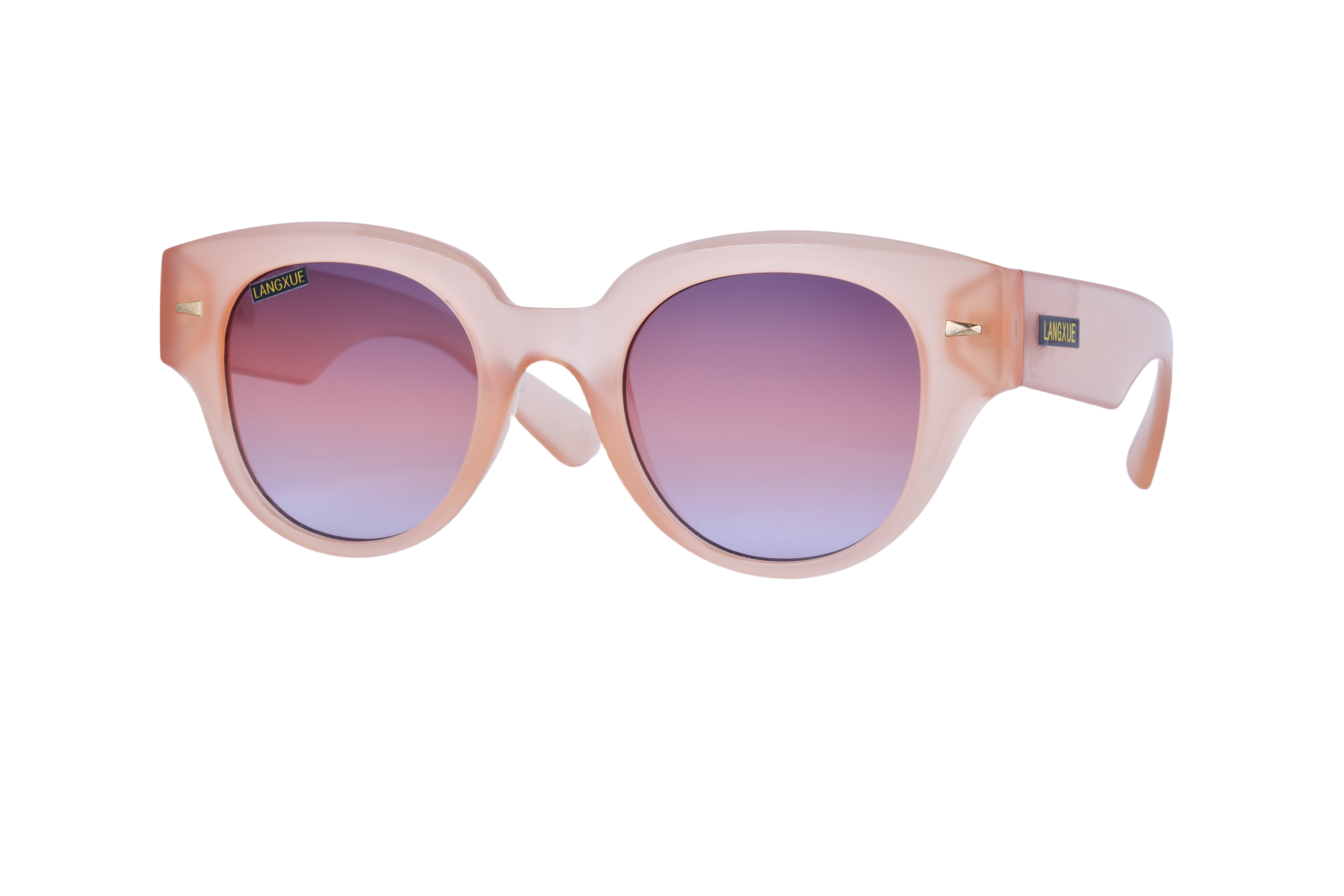 Nouvelles lunettes de soleil rondes roses
