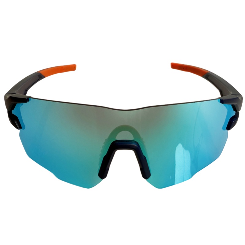 Plastic sports sunglasses have strong wrapping and are comfortable to wear