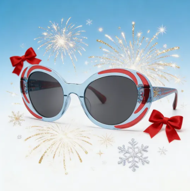 Hellblaue rote Sonnenbrille: Die kühne Verschmelzung von Coolness und Leidenschaft