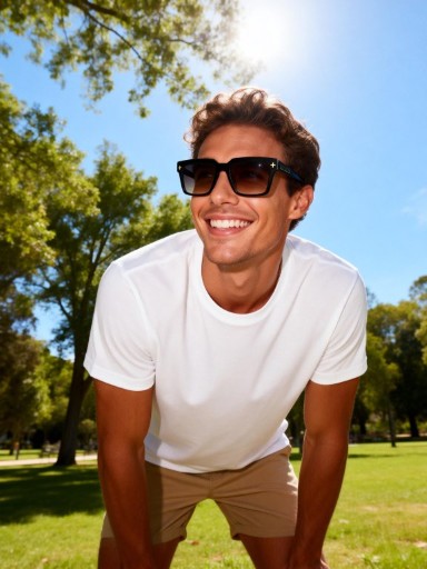 Retro square frame sunglasses