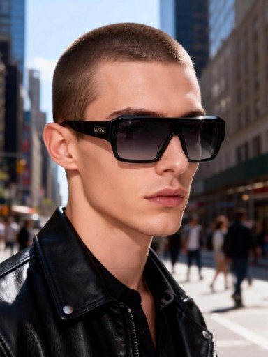Men's flat-top sunglasses