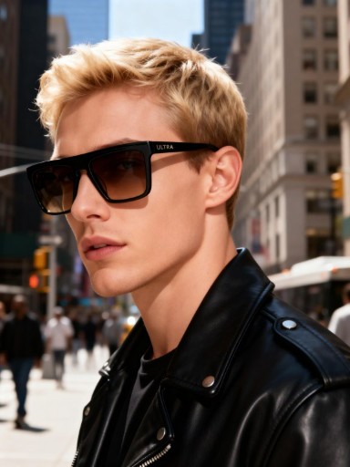 Matte grey square sunglasses