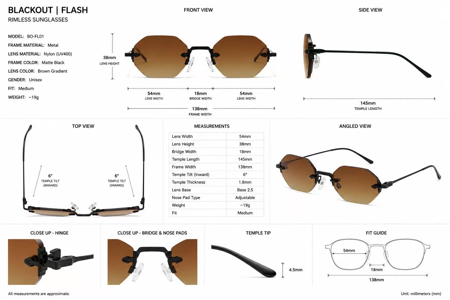 Le guide complet des lunettes de soleil sans monture : exploration des modèles à dégradé marron, noir mat, métal UV400, unisexes et en nylon Le guide complet des lunettes de soleil sans monture : exploration des modèles à dégradé marron, noir mat, métal UV400, unisexes et en nylon