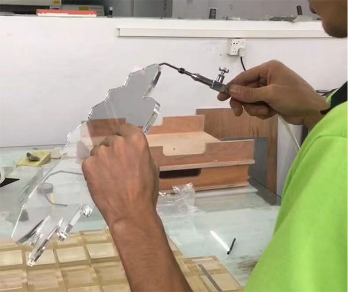 small acrylic box